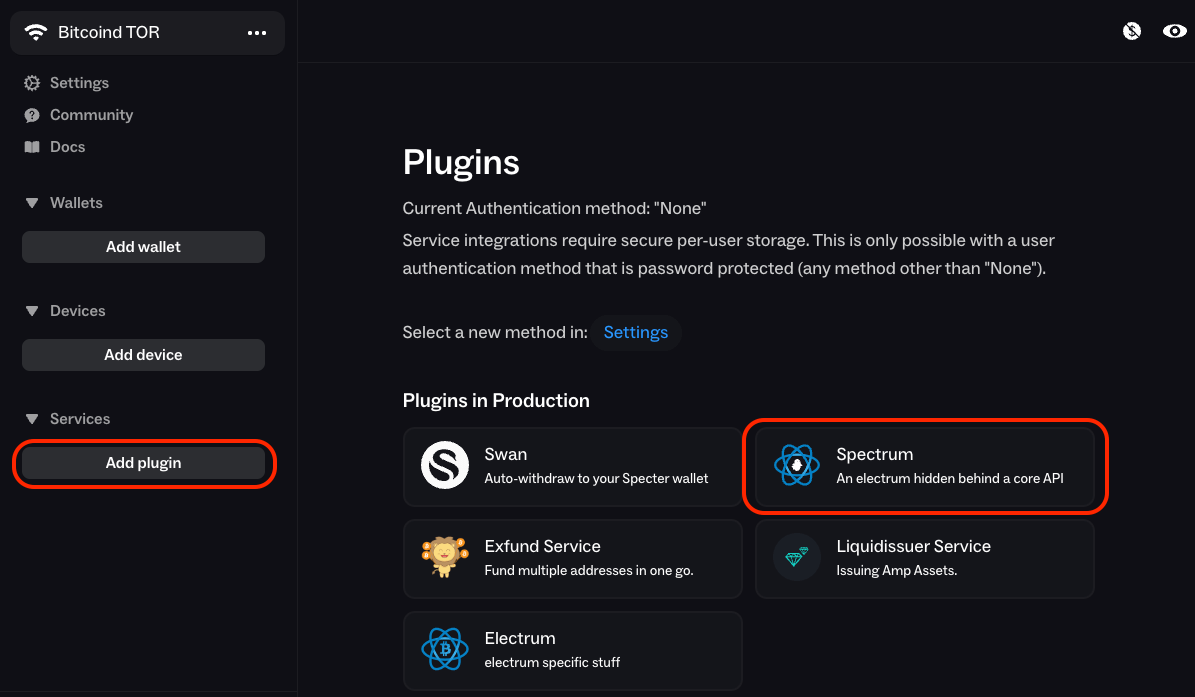 Specter add plugin