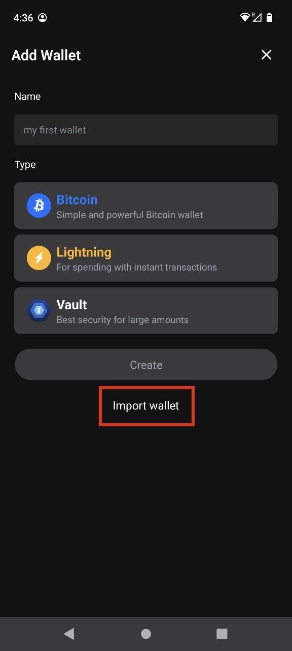 Connect BlueWallet