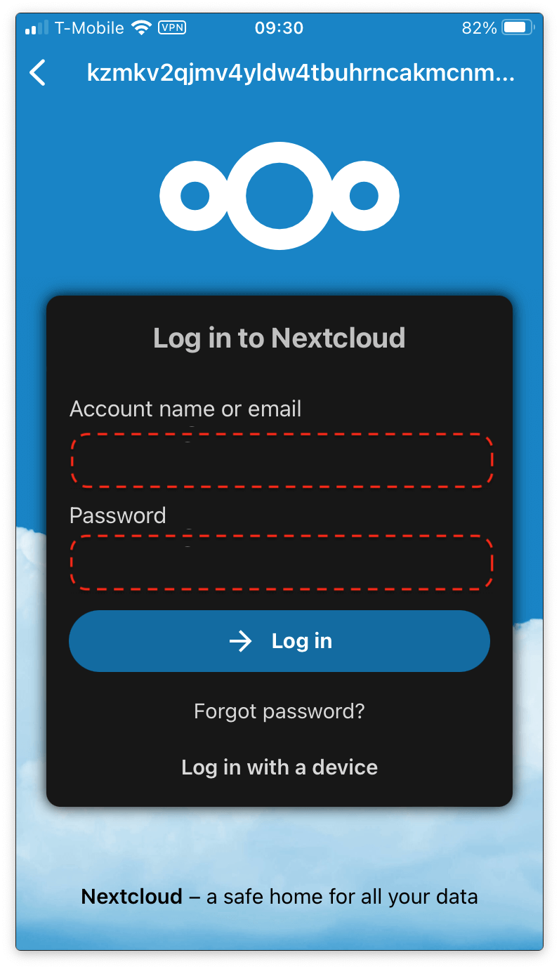 nextcloud-ios-login