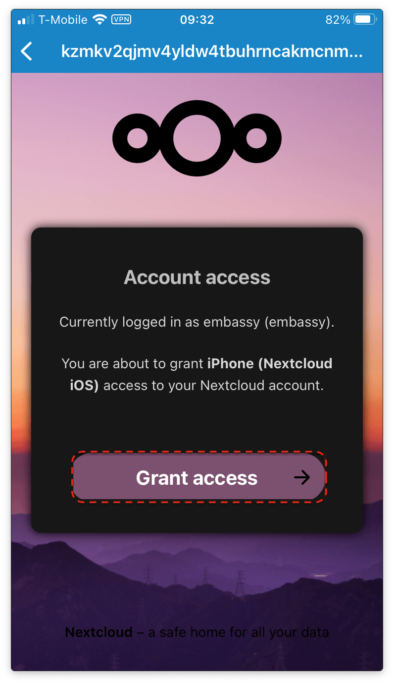 nextcloud-ios-login