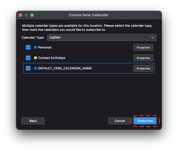 thunderbird add calendar subscribe